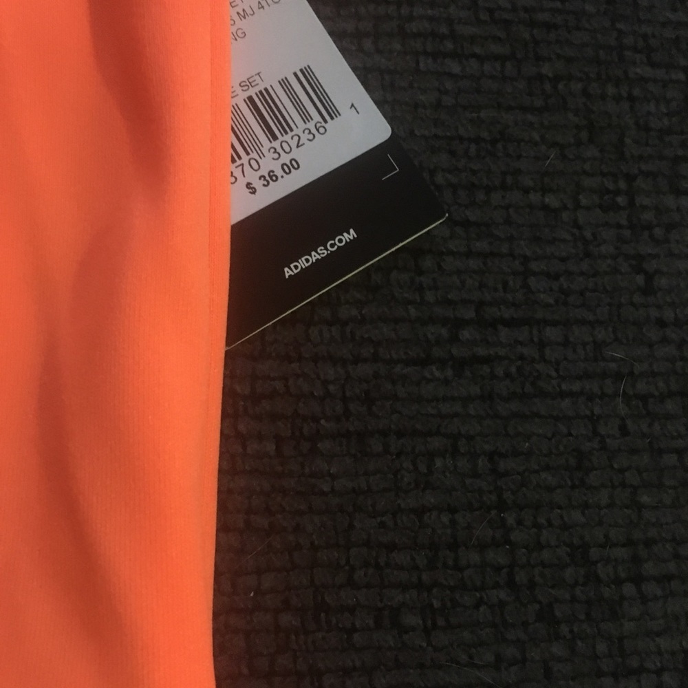 Adidas Kids Orange Short Sleeve Tee - Picture 4 of 4